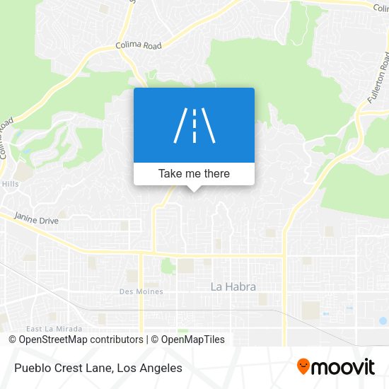 Mapa de Pueblo Crest Lane
