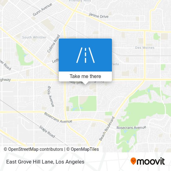 East Grove Hill Lane map
