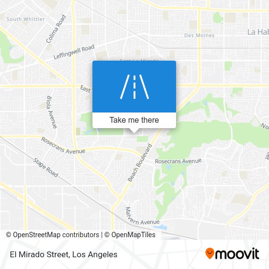 Mapa de El Mirado Street