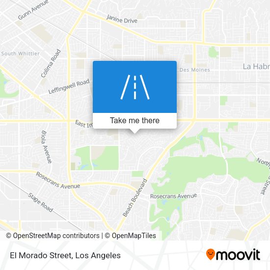 Mapa de El Morado Street