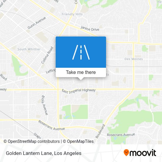Mapa de Golden Lantern Lane