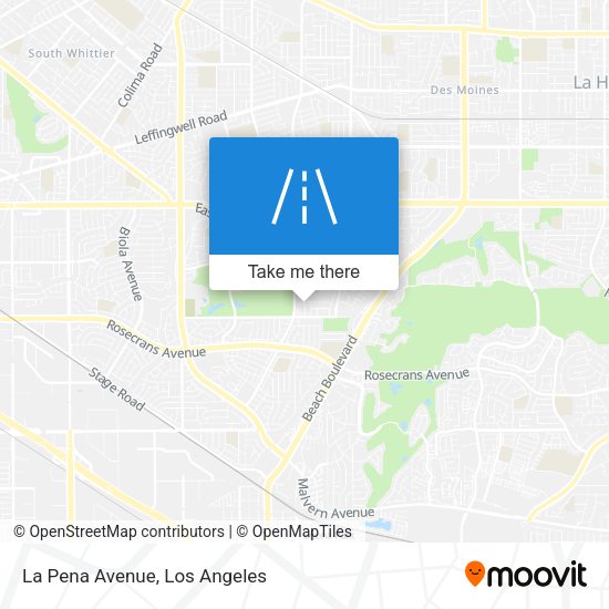 Mapa de La Pena Avenue