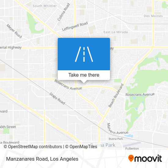 Manzanares Road map