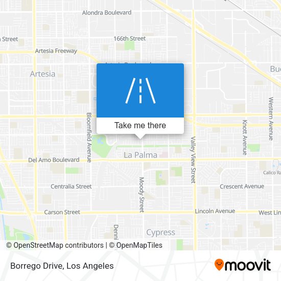 Borrego Drive map