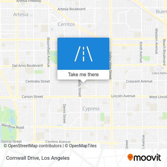 Mapa de Cornwall Drive