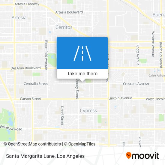 Mapa de Santa Margarita Lane