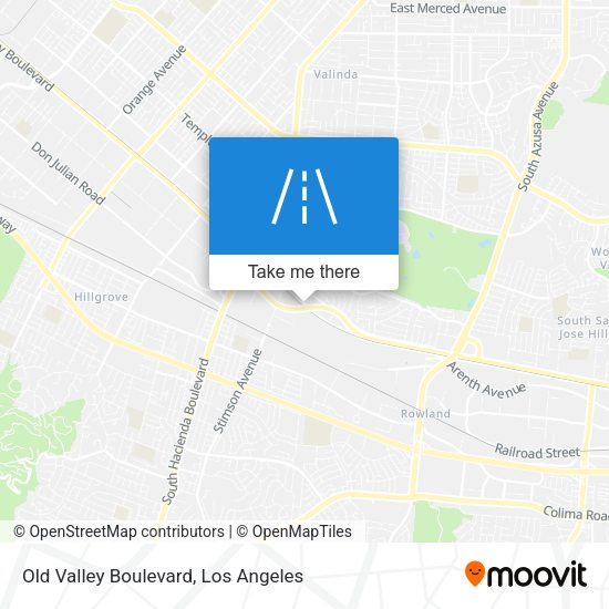 Old Valley Boulevard map