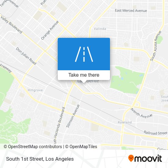 South 1st Street map
