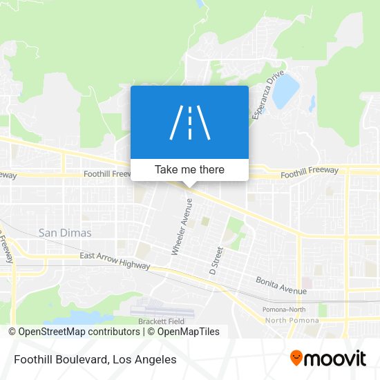 Foothill Boulevard map