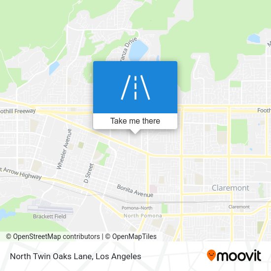 North Twin Oaks Lane map