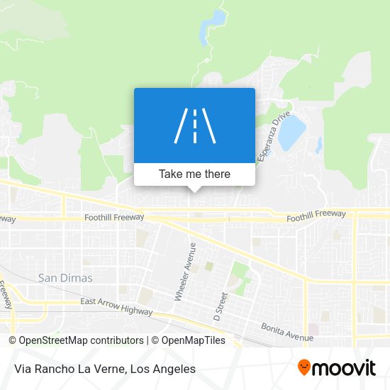 Via Rancho La Verne map