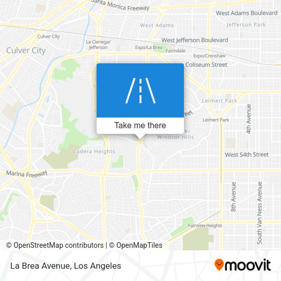 Mapa de La Brea Avenue