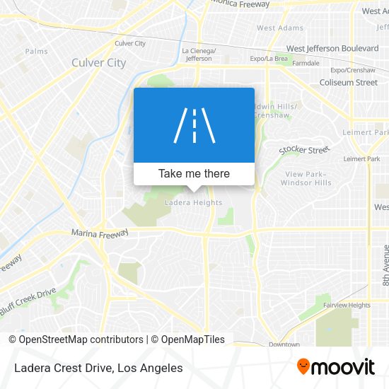 Ladera Crest Drive map