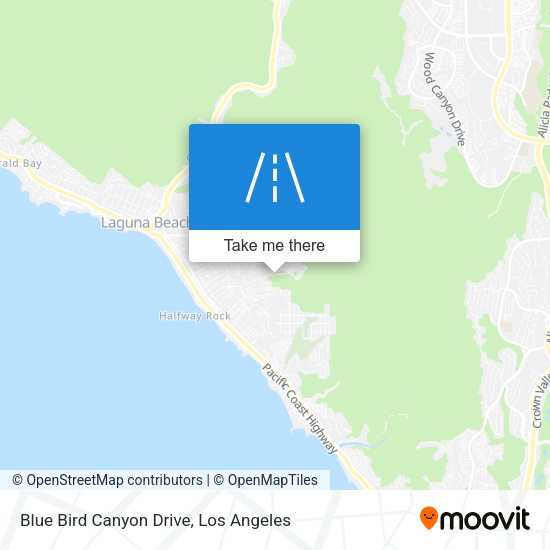 Blue Bird Canyon Drive map