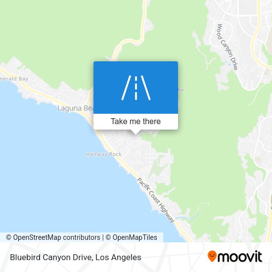 Bluebird Canyon Drive map