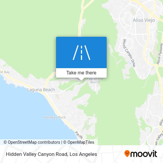 Hidden Valley Canyon Road map
