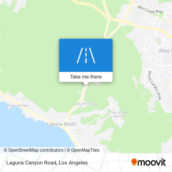 Laguna Canyon Road map