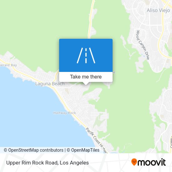 Upper Rim Rock Road map