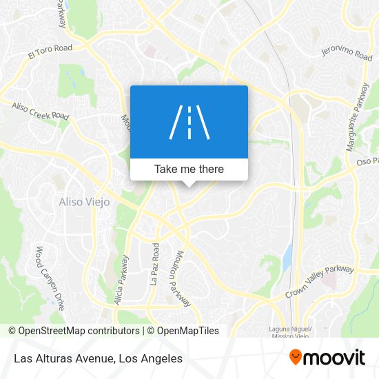 Las Alturas Avenue map
