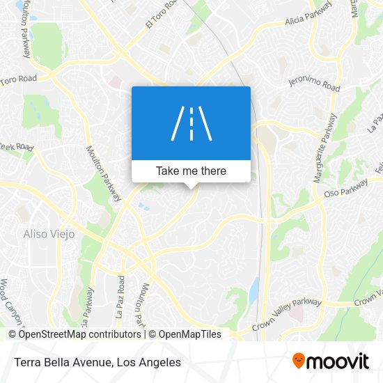 Terra Bella Avenue map