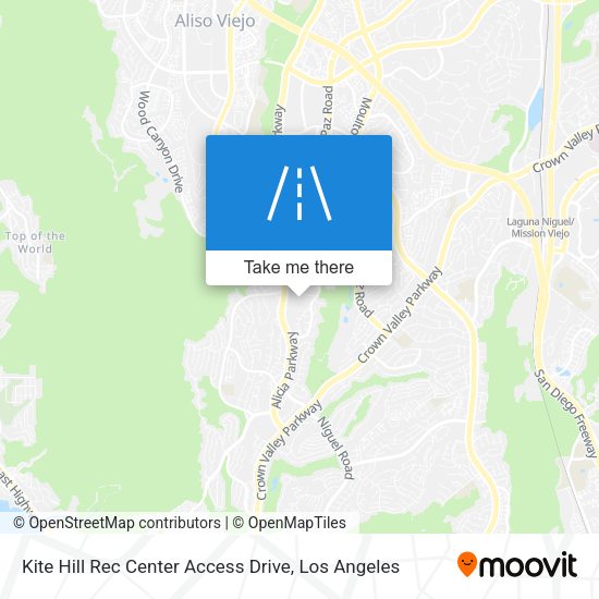 Kite Hill Rec Center Access Drive map