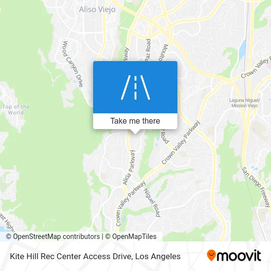 Kite Hill Rec Center Access Drive map
