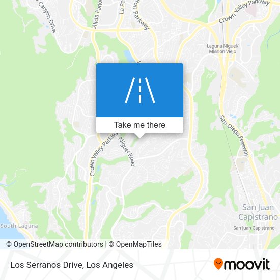 Los Serranos Drive map