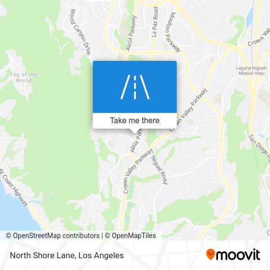 North Shore Lane map