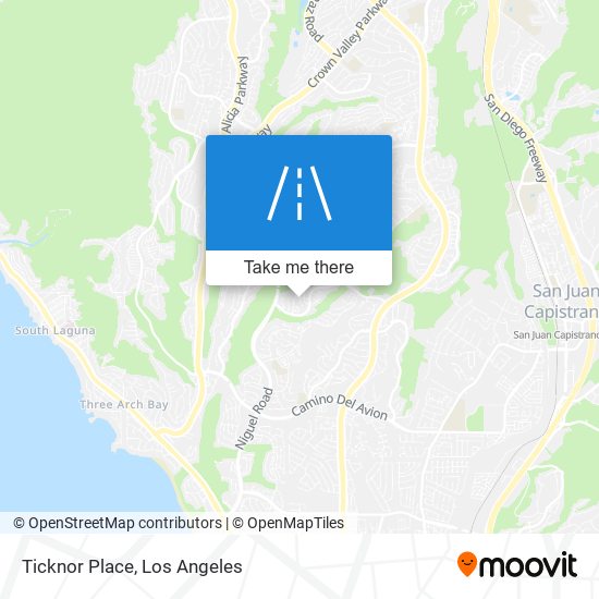 Ticknor Place map