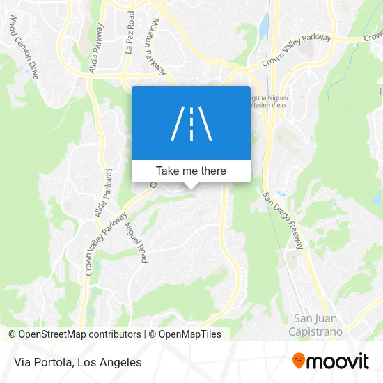 Via Portola map