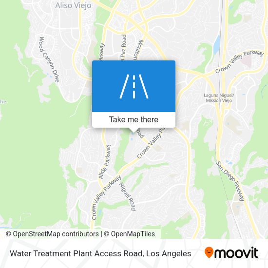 Water Treatment Plant Access Road map