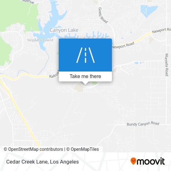 Cedar Creek Lane map