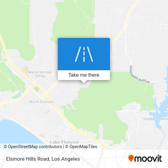 Elsinore Hills Road map