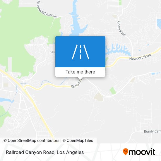 Railroad Canyon Road map