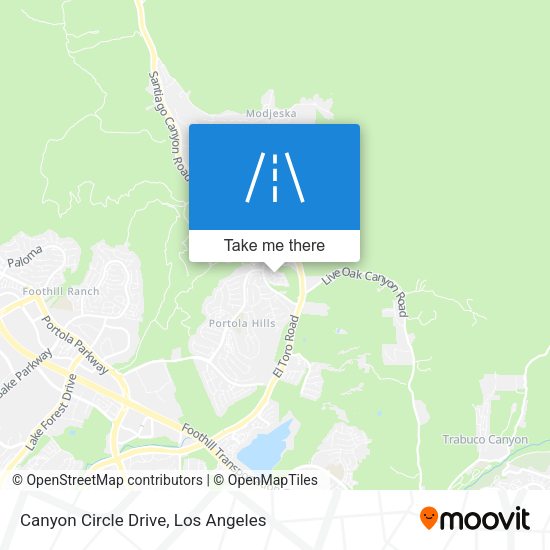 Canyon Circle Drive map