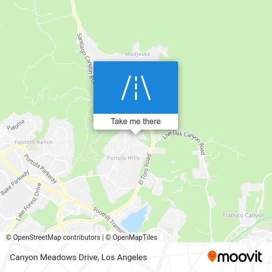 Canyon Meadows Drive map