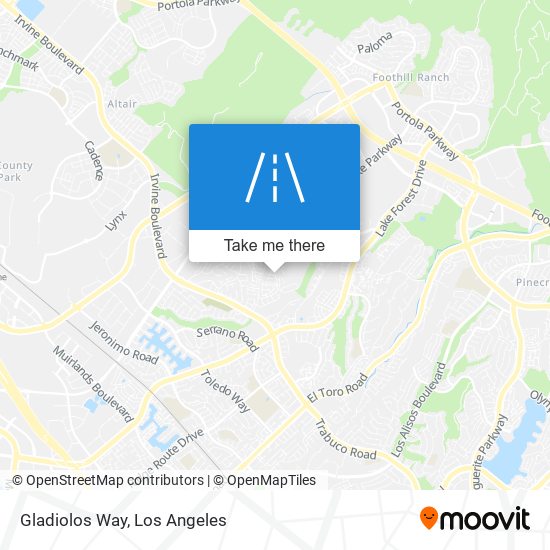 Gladiolos Way map