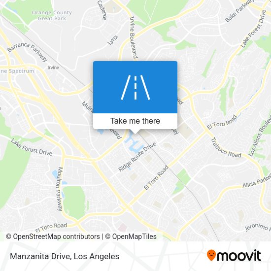 Manzanita Drive map