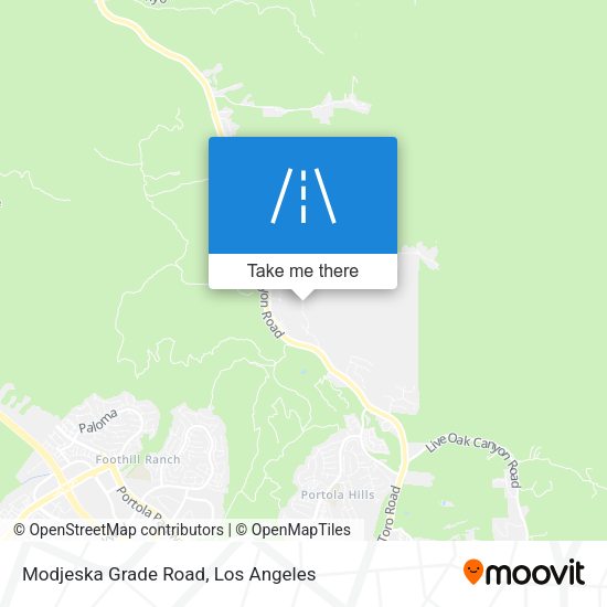 Mapa de Modjeska Grade Road
