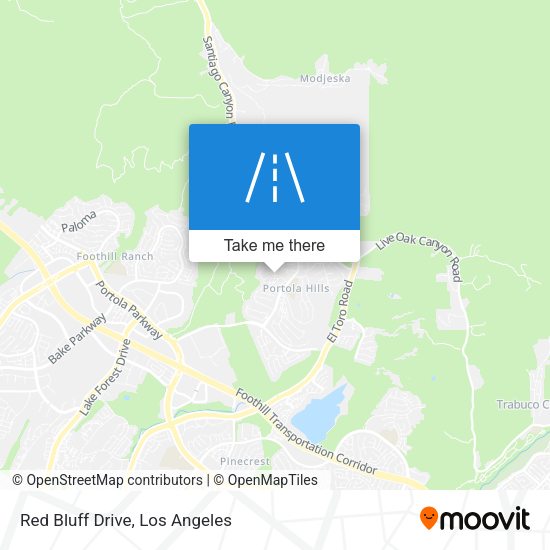 Red Bluff Drive map