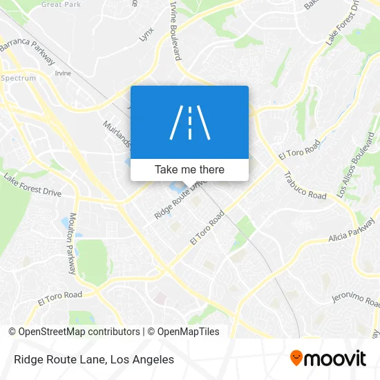 Ridge Route Lane map