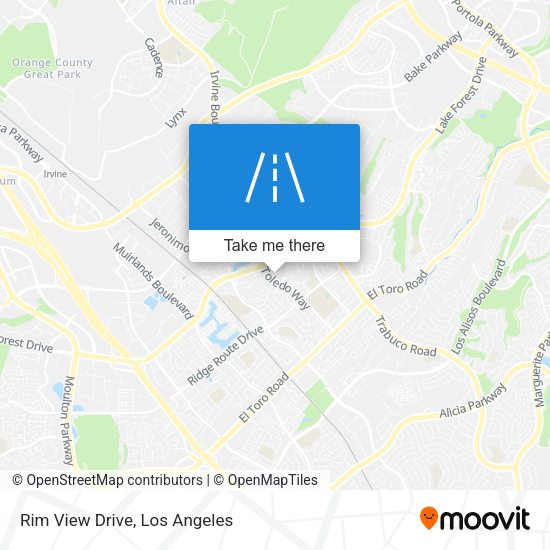 Rim View Drive map