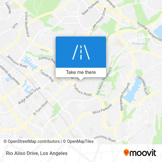Rio Aliso Drive map