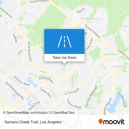 Serrano Creek Trail map