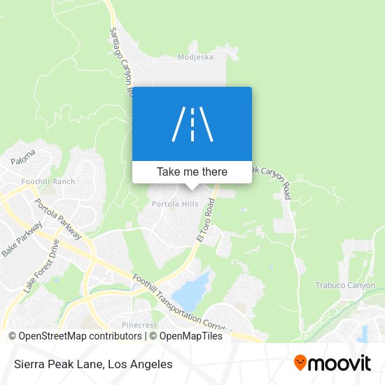 Mapa de Sierra Peak Lane