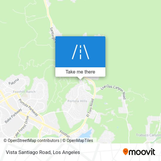 Mapa de Vista Santiago Road