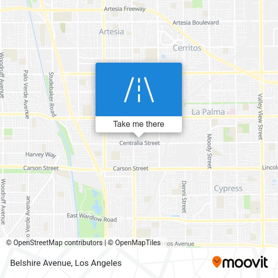 Mapa de Belshire Avenue
