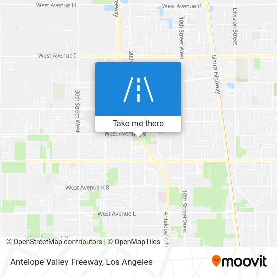 Antelope Valley Freeway map
