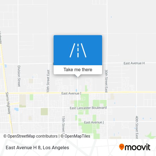 Mapa de East Avenue H 8