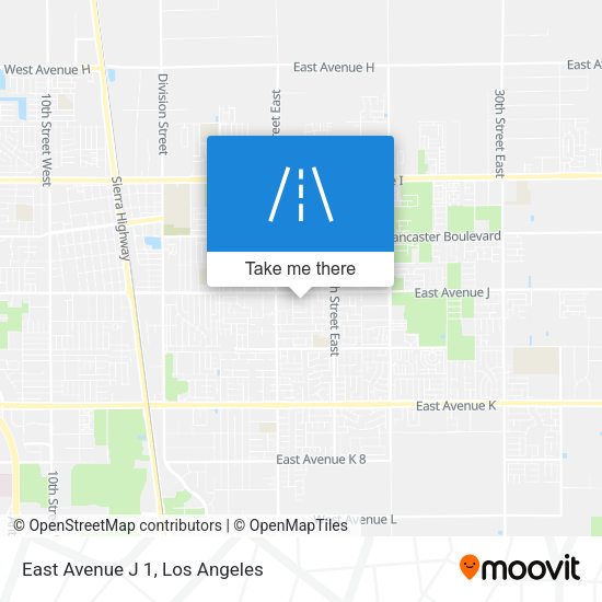 Mapa de East Avenue J 1